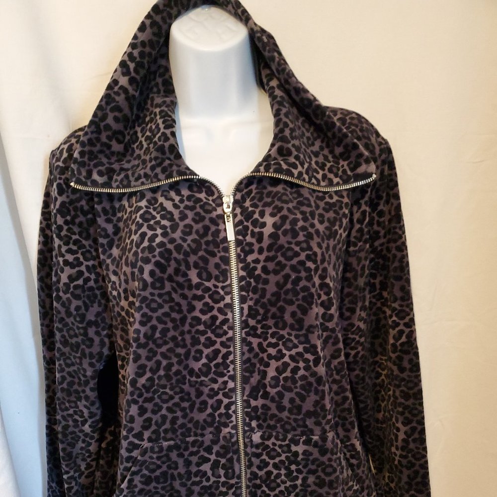 Womens Style & Co. Animal Print Microfiber Jacket Size XL